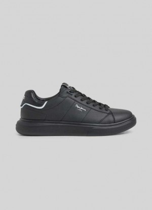 Pepe Jeans Eaton Basic Trainers Träningsskor Herr Svarta | 897104ZQC