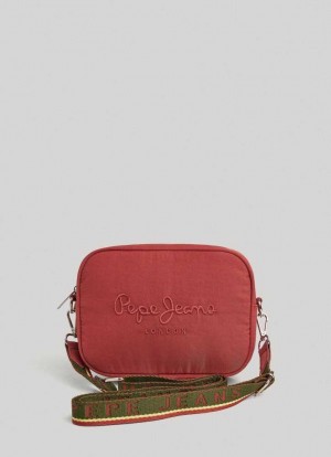 Pepe Jeans Embroidered Logo Camera Crossbody Bag Väskor & Ryggsäck Dam Bruna | 970261VGI