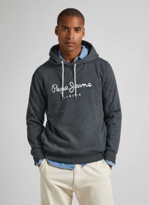 Pepe Jeans Embroidered Logo Sweatshirt Tröjor Herr Gröna | 507843GJM