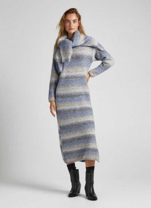 Pepe Jeans Faded Effect Melange Klänning Stickat Dam Olika Färger | 254718EWP