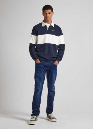 Pepe Jeans Finsbury Mager Fit Low-rise Jeans Skinny Jeans Herr Blå | 985214CBM