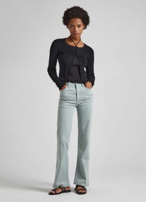 Pepe Jeans Flare Fit Elastic Trousers Långbyxor Dam Gröna | 290518AJL