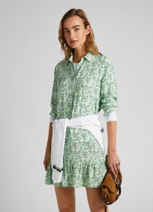 Pepe Jeans Floral Print Klänning Klänning Dam Olika Färger | 703195FRL