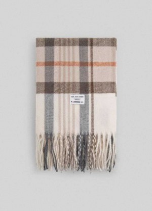 Pepe Jeans Fluid Fabric Check Scarf Halsduk Herr Vita | 250417WIT