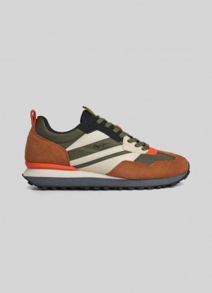 Pepe Jeans Foster Heat Combination Shoes Träningsskor Herr Olivgröna Gröna | 610542QWI