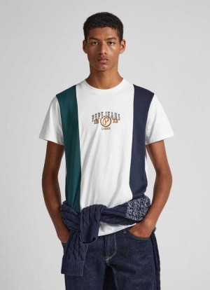 Pepe Jeans Front Panel T-shirt T-shirt Herr Vita | 428136KVE