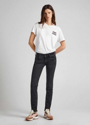Pepe Jeans Gen Midrise Regular Fit Jeans Straight Jeans Dam Blå | 076892RPC