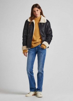 Pepe Jeans Gen Regular Fit Mid-rise Jeans Denim Dam Blå | 293167NGT