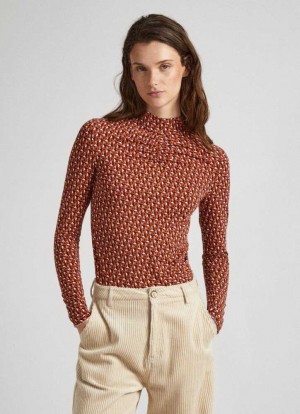 Pepe Jeans Geometric Print T-shirt T-shirt Dam Olika Färger | 431958LTG