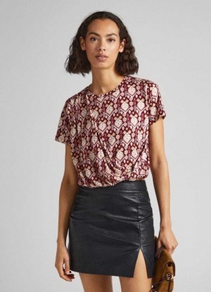 Pepe Jeans Geometric Print T-shirt T-shirt Dam Olika Färger | 371809CMX