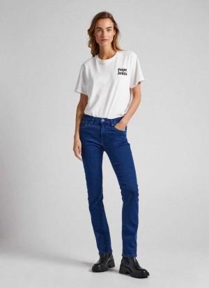 Pepe Jeans Grace Slim Fit High-rise Jeans Denim Dam Blå | 540863UHJ