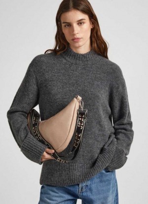 Pepe Jeans Half Moon Bag Väskor & Ryggsäck Dam Bruna Beige | 269481VBS