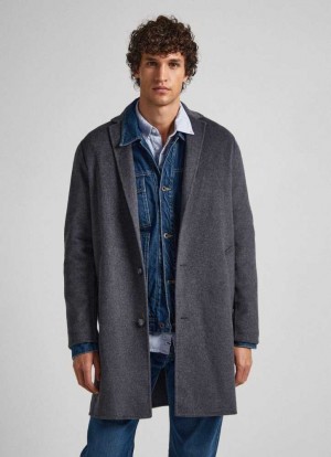 Pepe Jeans Handmade Ull Coat Jacka Herr Grå | 940638JLK