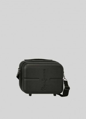Pepe Jeans Hard-shell Abs Toilet Bag Resväskor Dam Svarta | 879632MDX