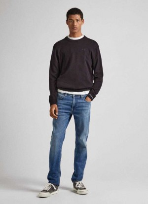 Pepe Jeans Hatch Regular Slim Fit Mid-rise Jeans Denim Herr Blå | 648357ZNC