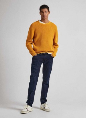 Pepe Jeans Hatch Slim Fit Mid-rise Jeans Denim Herr Blå | 067185QCO