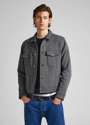 Pepe Jeans Heathered Fabric Jacket Jacka Herr Grå | 072365LXI