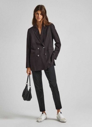 Pepe Jeans Hetero Fit Chino Trousers Långbyxor Dam Svarta | 675419MVY