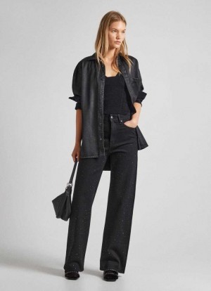Pepe Jeans High-rise Bootcut Fit Jeans Denim Dam Blå | 796284VTX