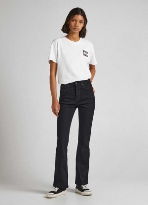 Pepe Jeans High-rise Flare Fit Jeans Utsvängda Jeans Dam Blå | 293406GDZ