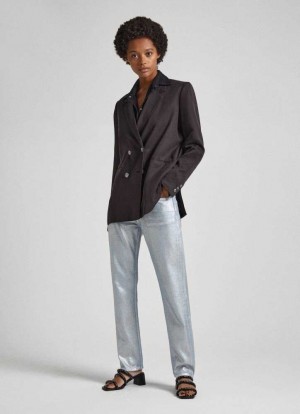 Pepe Jeans High-rise Hetero Fit Jeans Denim Dam Blå | 512746MHG