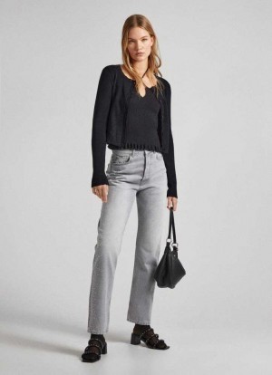 Pepe Jeans High-rise Hetero Fit Jeans Denim Dam Blå | 328564NDA