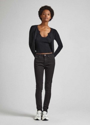 Pepe Jeans High-rise Mager Fit Jeans Denim Dam Blå | 015742OMN