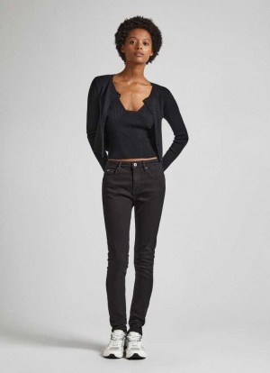 Pepe Jeans High-rise Mager Fit Jeans Skinny Jeans Dam Blå | 752684HOE