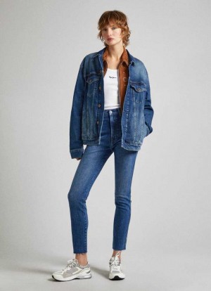 Pepe Jeans High-rise Slim Fit Jeans Slim Jeans Dam Blå | 492630JOA