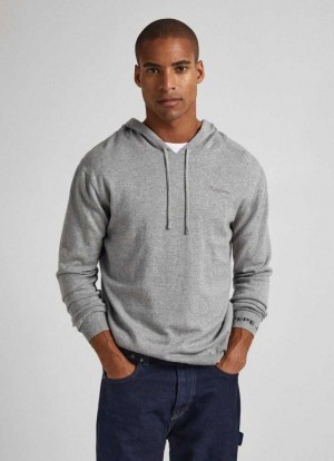 Pepe Jeans Hooded Bomull Sweatshirt Jumpers Herr Grå | 901682OMR