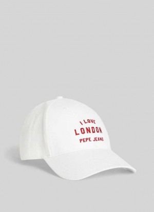 Pepe Jeans I Love London Baseball Cap Kepsar Herr Vita | 280176POC