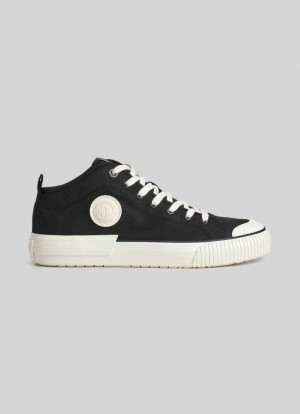 Pepe Jeans Industry Basic Canvas Trainers Träningsskor Herr Svarta | 680759DCJ