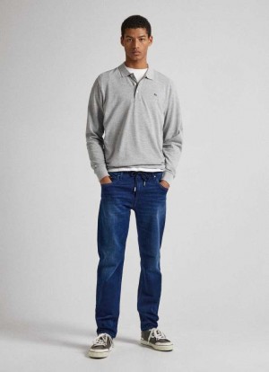 Pepe Jeans Jagger Slim Fit Mid-rise Jeans Denim Herr Blå | 932014XST