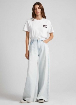 Pepe Jeans Jaimy Breda Fit High-rise Jeans Denim Dam Blå | 763148ACU
