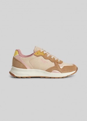 Pepe Jeans Joy Starnight Trainers Träningsskor Dam Bruna Beige | 480192YMI
