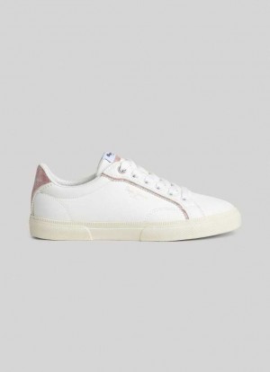 Pepe Jeans Kenton Yusty Klassiska Trainers Träningsskor Dam Vita | 579438HMV