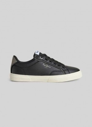 Pepe Jeans Kenton Yusty Klassiska Trainers Träningsskor Dam Svarta | 873406CNK