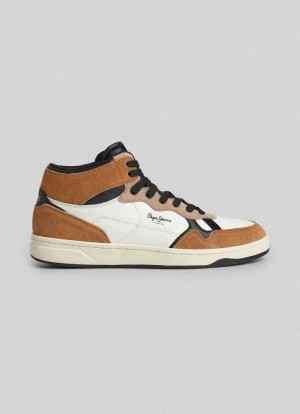 Pepe Jeans Kore Basket Retro Trainers Träningsskor Herr Bruna | 158264FJX