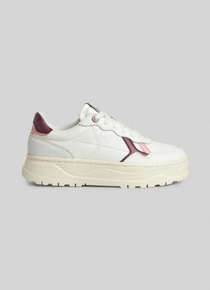 Pepe Jeans Kore Poppy Läder Trainers Träningsskor Dam Vita | 497810MUX