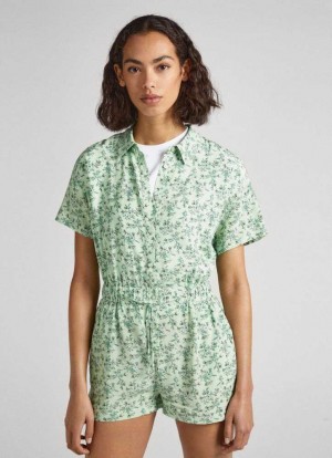 Pepe Jeans Korta Floral Print Jumpsuit Jumpsuit Dam Olika Färger | 436097XCH