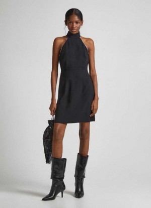 Pepe Jeans Korta Klänning In Crepe Fabric Klänning Dam Svarta | 971530FMD