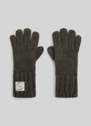 Pepe Jeans Label Logo Gloves Handskar Dam Gröna | 610894CMW