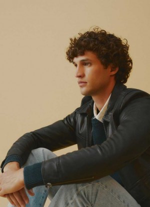 Pepe Jeans Läder Jacket Jacka Herr Svarta | 983054LFT