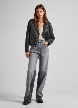 Pepe Jeans Lexa Shade Breda Fit High-rise Jeans Trends Dam Blå | 821360SOL