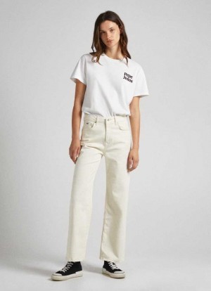 Pepe Jeans Lexa Sky Breda Leg High Midja Jeans Denim Dam Blå | 328610QEF