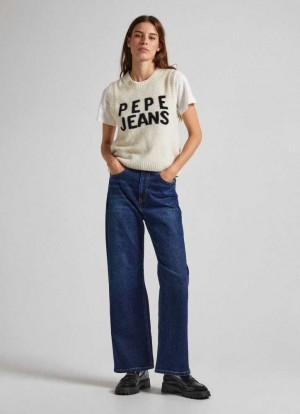 Pepe Jeans Lexa Sky Breda Leg High-rise Jeans Trends Dam Blå | 416592XKC