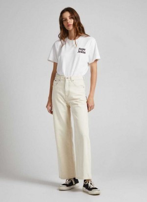 Pepe Jeans Lexa Sky Breda Leg High-rise Jeans Denim Dam Blå | 043297HDX