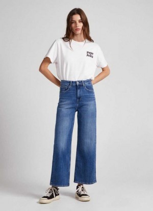 Pepe Jeans Lexa Sky Breda Leg High-rise Jeans Denim Dam Blå | 765932UWB