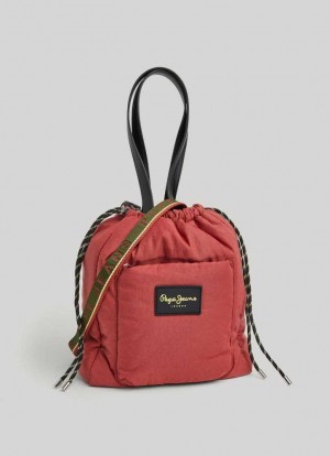 Pepe Jeans Light Fabric Tote Bag Väskor & Ryggsäck Dam Bruna | 871946EJP
