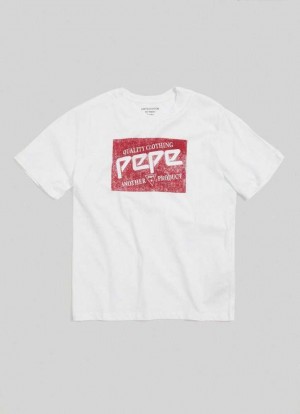 Pepe Jeans Limited Edition Heritage T-shirt T-shirt Dam Vita | 481075YZT